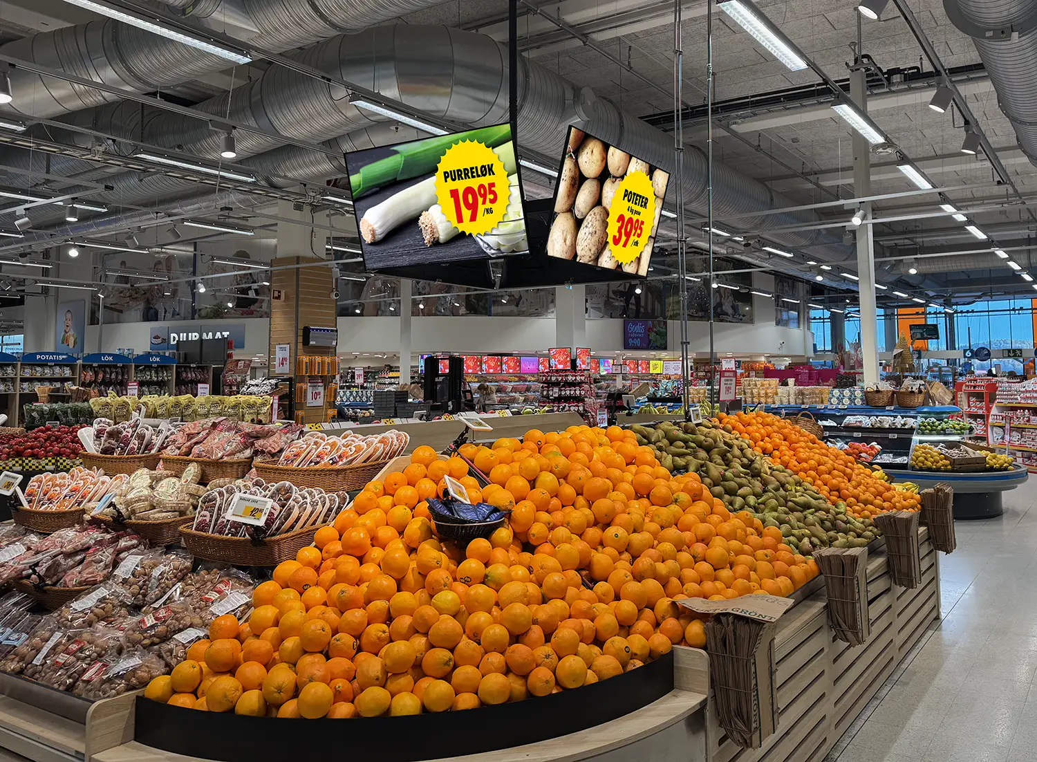 4 st takhängade skärmar i frukten 
