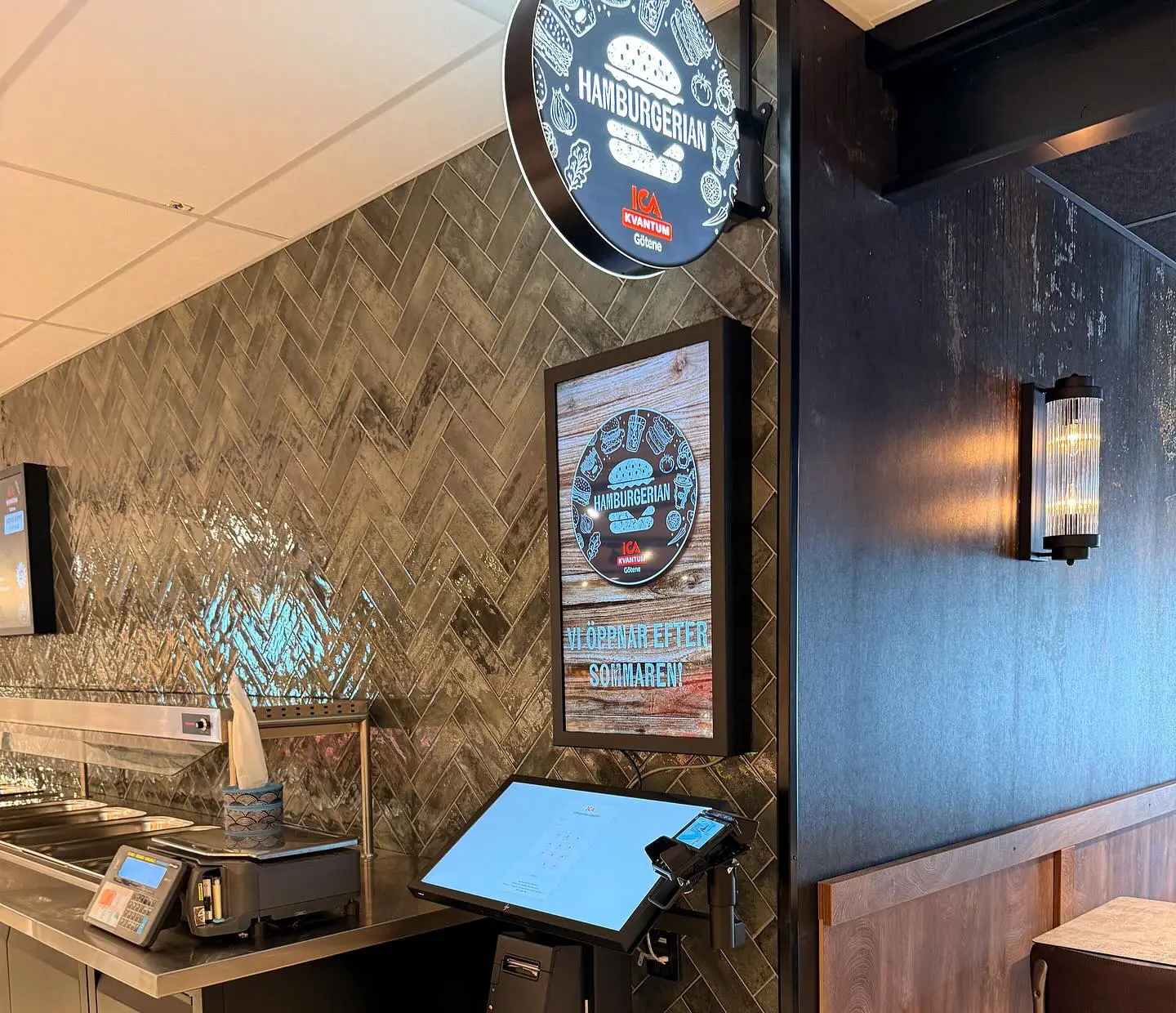 Skärm i bistro / hamburgeria
