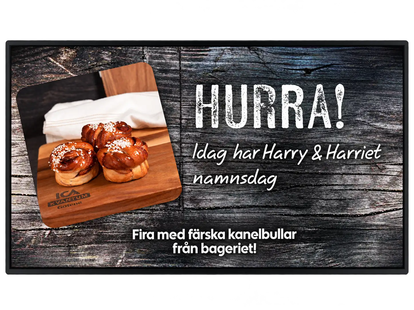 Skärm i bageriet