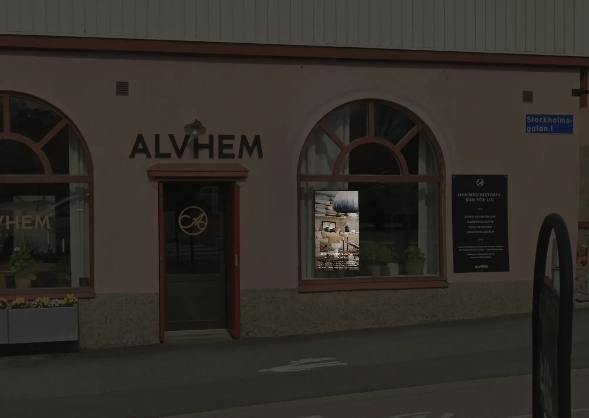 Digital fönsterskärm hos Alvhem i Bagaregården Göteborg